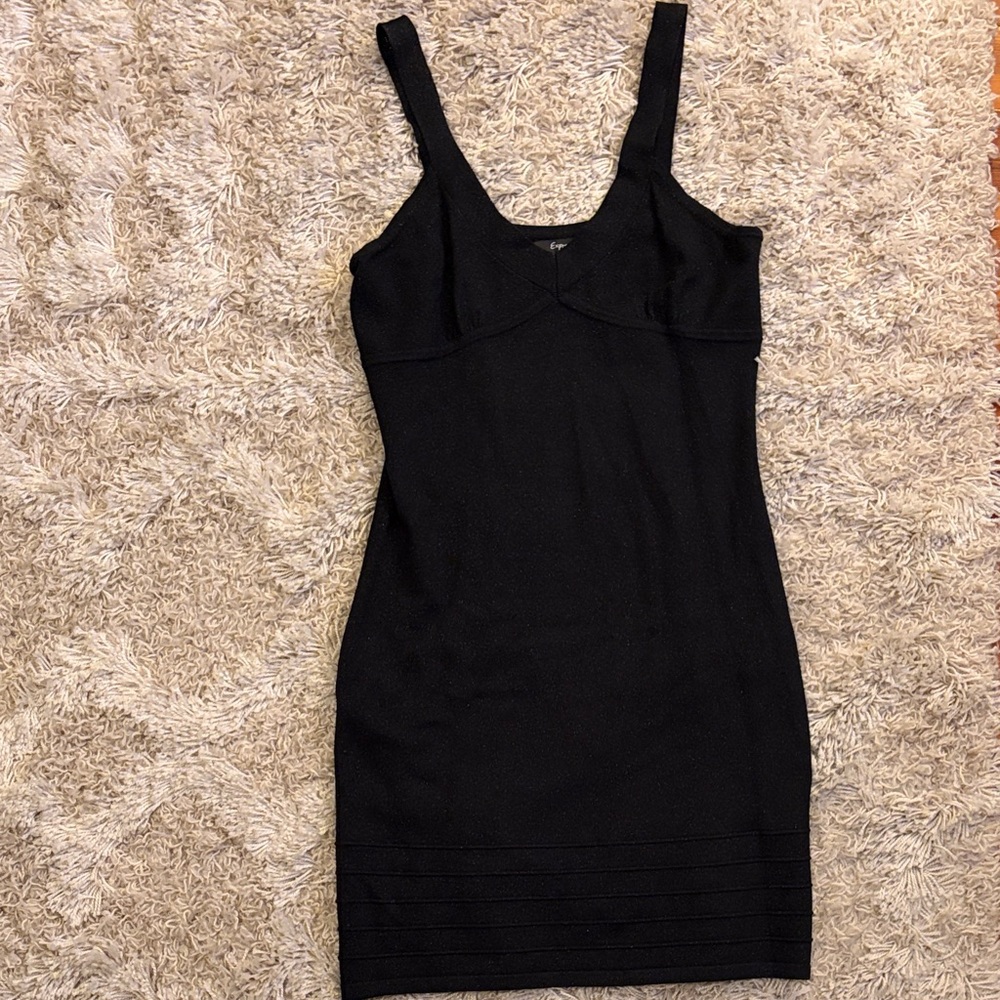 Express sparkly Black Sleeveless Dress